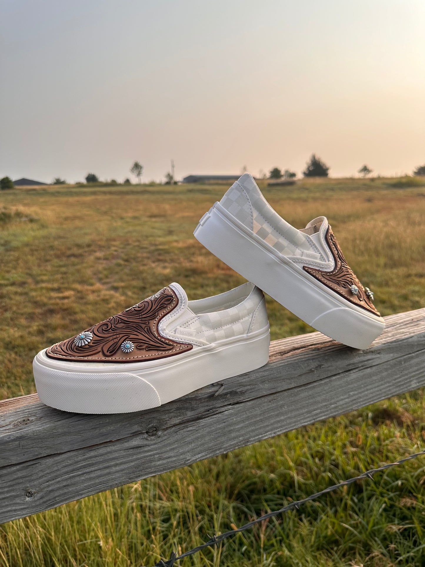 Off White Platform Vans MADE TO ORDER